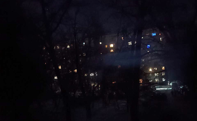 Фото: Ростов во время блэкаута 13 января, кадр ТГ Западный Ростова