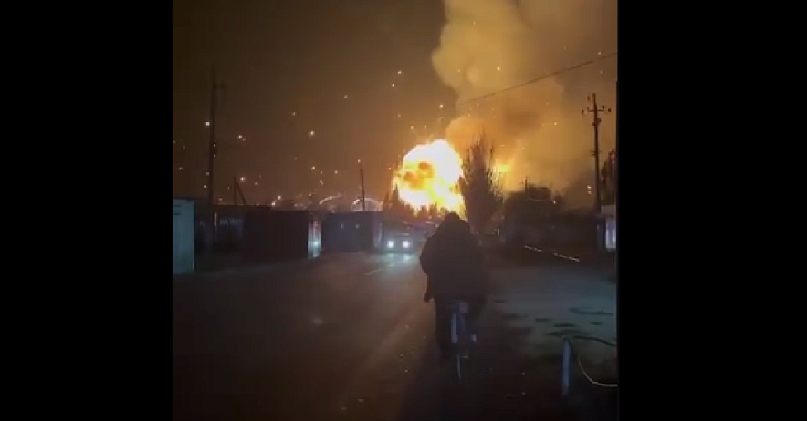Фото: Взрыв в посёлке Седово, кадр ТГ BAZA