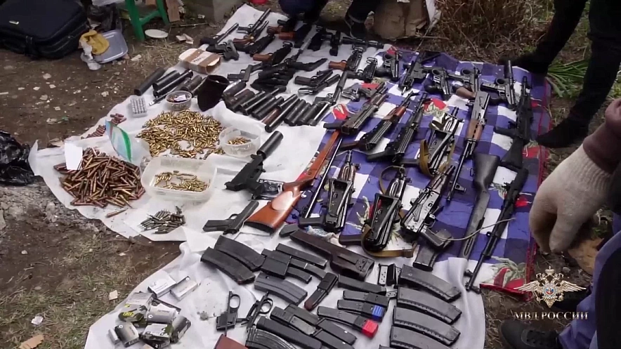 Фото: Партия нелегального оружия, кадр МВД