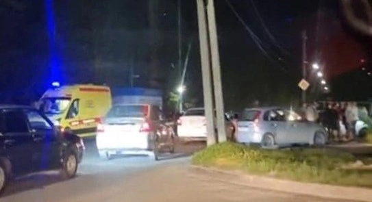 Фото: Место ДТП с мотоциклом на Еременко, кадр очевидца