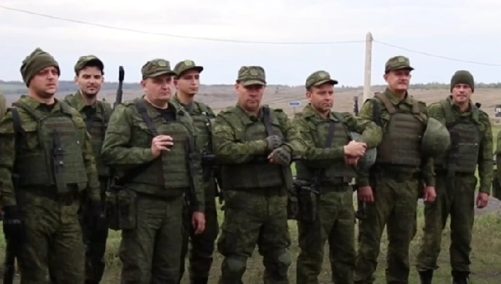 Фото: Мобилизованные на полигоне в Ростовской области, кадр из архива ПРО