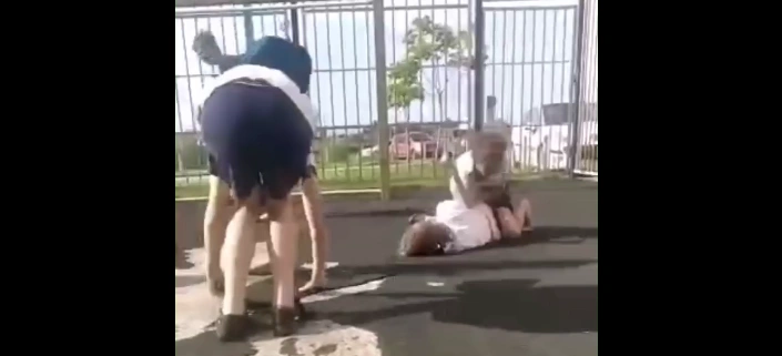 Фото: Подросток избивает мальчика в Батайске, кадр ТГ "Мой Батайск"