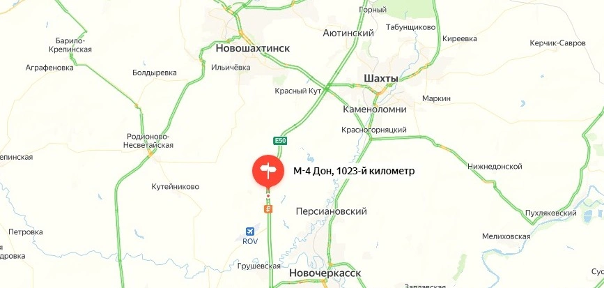 Фото: часть М-4 перекрыли // скриншот сервиса "Яндекс. Карты"