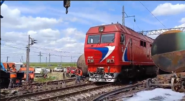 Фото: движение на станции Куберле восстановлено \\ пресс-службы СКЖД