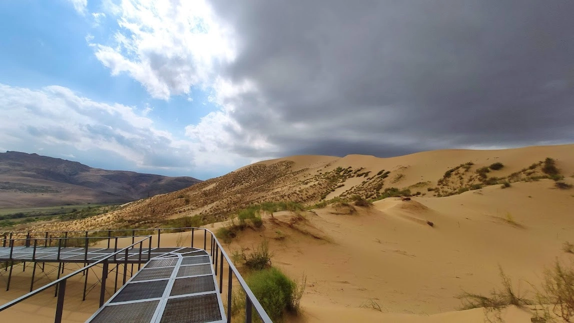 Сарыкум, самый большой в Европе песчаный бархан