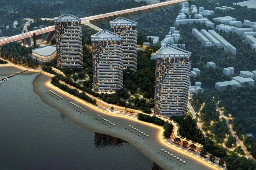 Вариант застройки зоны у Ворошиловского моста с уничтожением рощи Вариант застройки зоны у Ворошиловского моста с уничтожением рощи