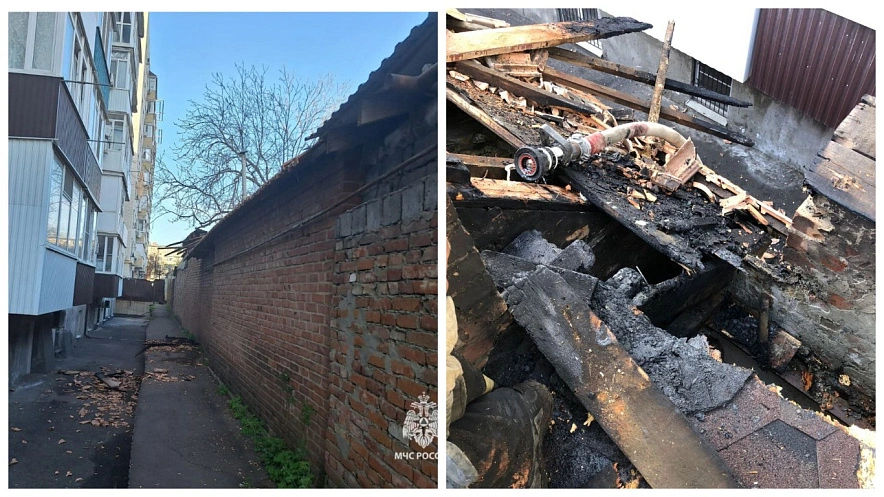 Фото: Пожар из-за брошенного окурка в Ростове, кадры МЧС