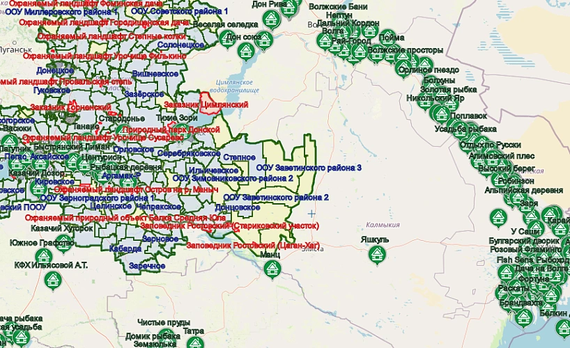 Фото: карта охотугодий РО
