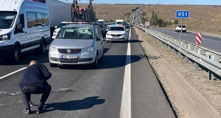 Фото: Место смертельного ЧП с вертолётом на трассе М-4, кадр очевидца