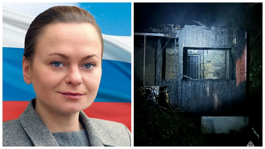 Фото: Анна Балобанова и её дачный домик после пожара, коллаж 1rnd