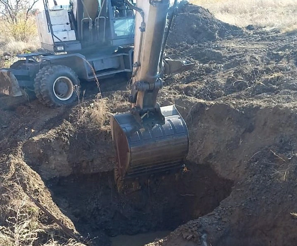 Фото: авария на водоводе // фото мэрии Гуково