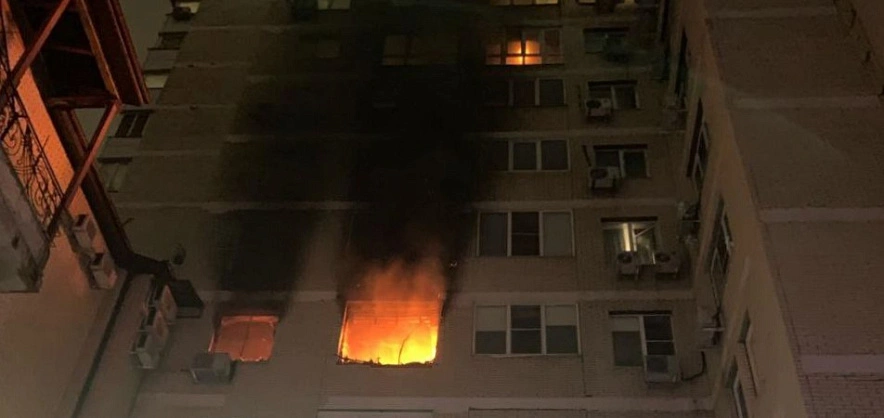 Фото: Пожар в квартире судьи Светланы Прокопчук, кадр МЧС