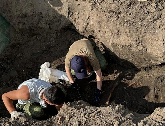 Фото: поисковики Миус Фронта \\ кадр поискового отряда