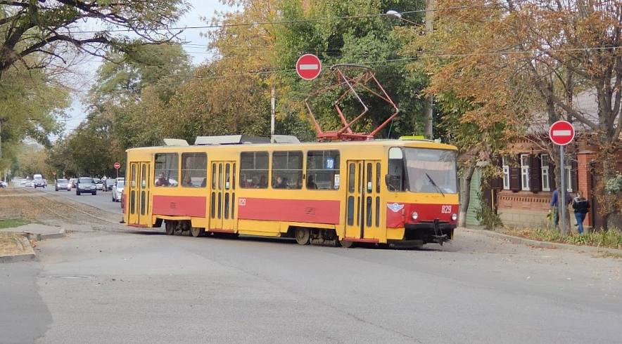Фото: трамвай на улице Собино в Ростове, кадр 1rnd