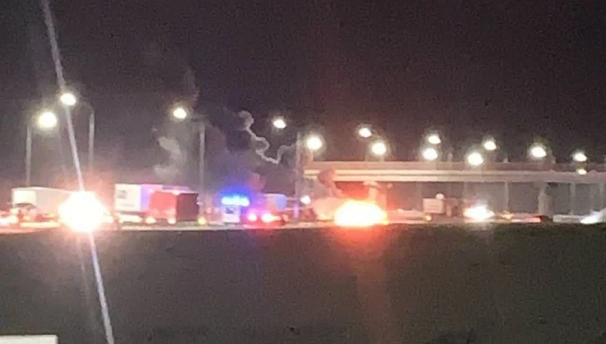 Фото: Взрыв грузовика на трассе Ростов - Таганрог, кадр Don Mash