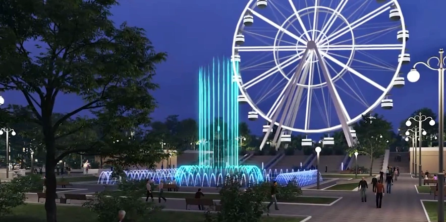 Фото: проект фонтана "Атланты"