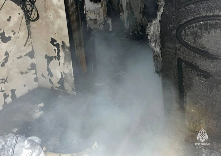 Фото: пожар в Ростове на Шаумяна \\ фото ГУ МЧС РФ по РО