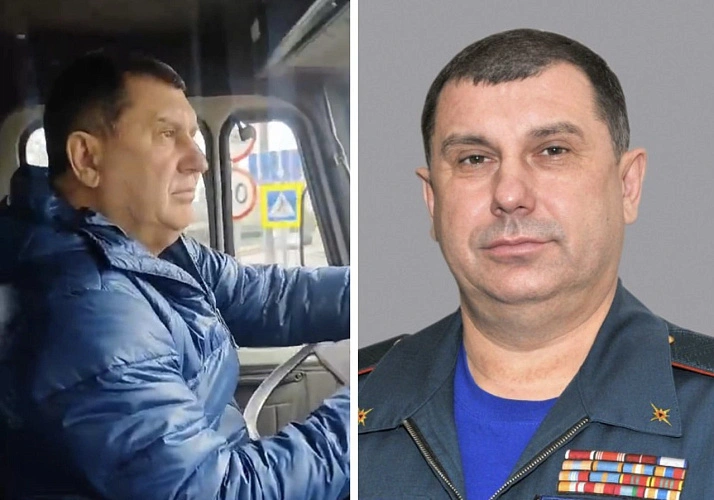 Фото: Глава донского МЧС внезапно угнал пожарный автомобиль и отругал спасателей за потерю бдительности, коллаж 1rnd