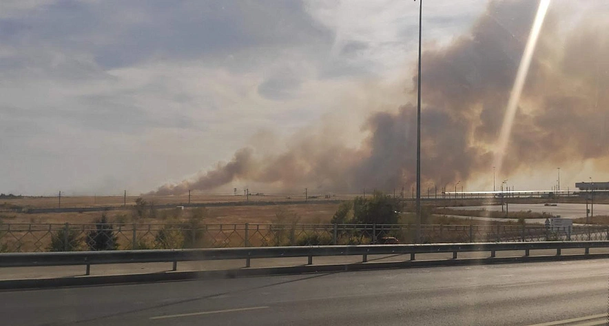 Фото: пожар под Ростовом, кадр из архива 1rnd