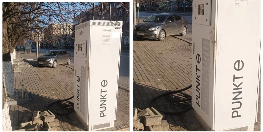 Фото: Электрозаправка на речном училище в Ростове, кадр ТГ "Ростов на кону"