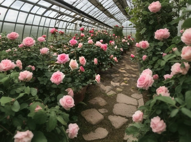 Фото: розы в теплице \\ кадр пресс-службы Россельхозцентра РО