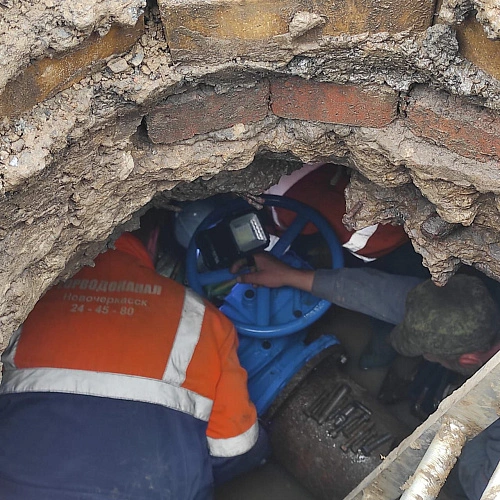 Фото: специалисты водоканала Новочеркасска, кадр ТГ Юрия Лысенко