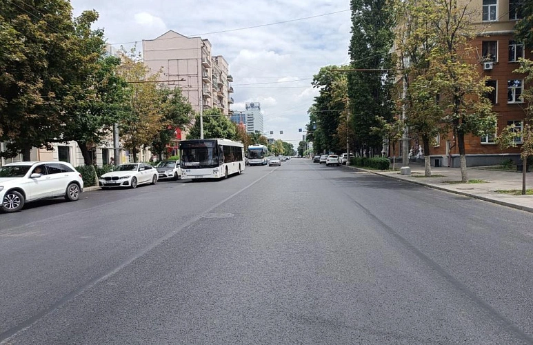 Фото: Большая Садовая без разметки, кадр пресс-службы мэрии