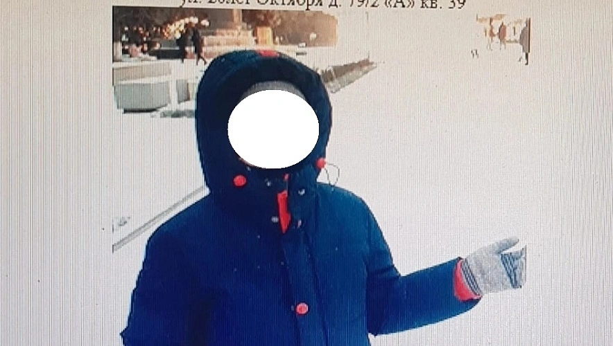 Фото: Пропавший без вести ребёнок, кадр ориентировки