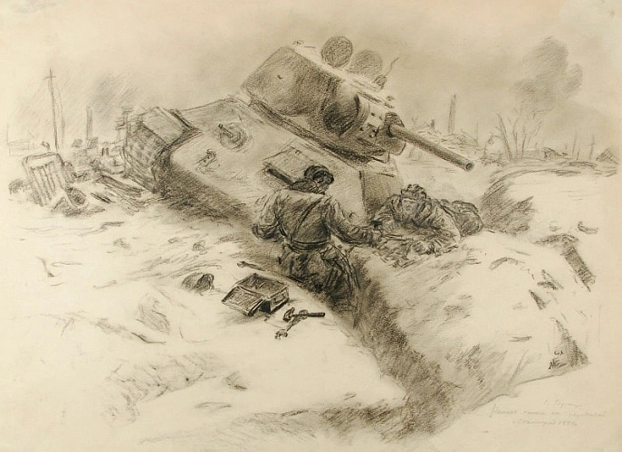 Фото: выставка "Фронтовой рисунок" // фото предоставил Ростовский областной музей изобразительных искусств