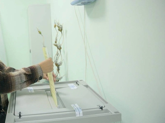 Фото: голосование на УИК // кадр из публикаций 1rnd.ru