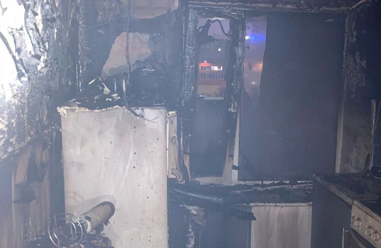 Фото: пожар в Ростове // кадр МЧС