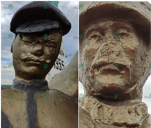 Фото: памятник в ростовском Донецке после ремонта