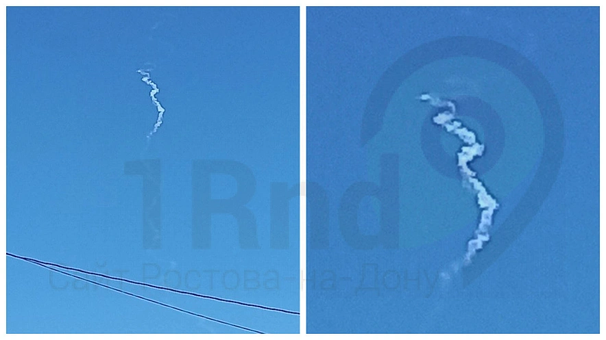 Фото: Инверсионные следы в небе над Ростовом 6 сентября, кадры читателя 1rnd