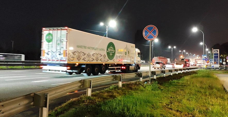 Фото: Большегрузы на въезде в Ростов, кадр 1rnd