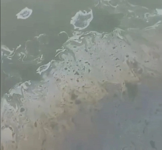 Фото: пятна топлива в Дону