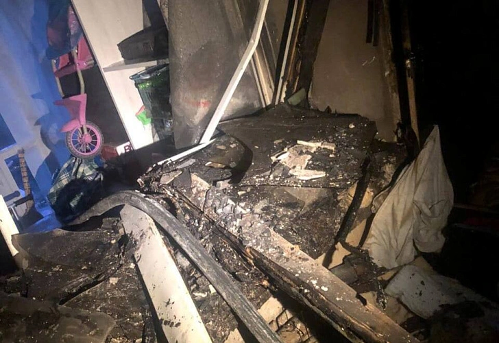 Фото: пожар в Таганроге // кадр МЧС