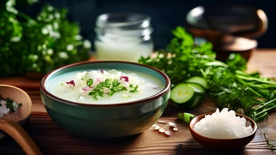 Фото: окрошка // сгенерировано нейросетью