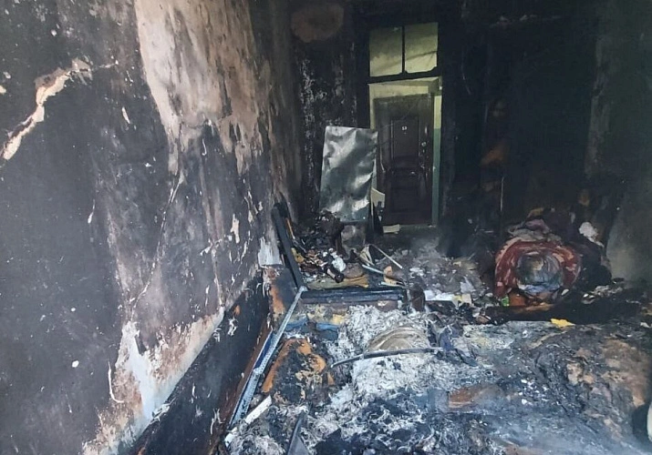 Фото: пожар в Ростове // кадр МЧС по РО