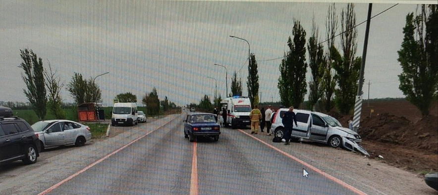 Фото: с места ДТП // кадр УГИБДД РО