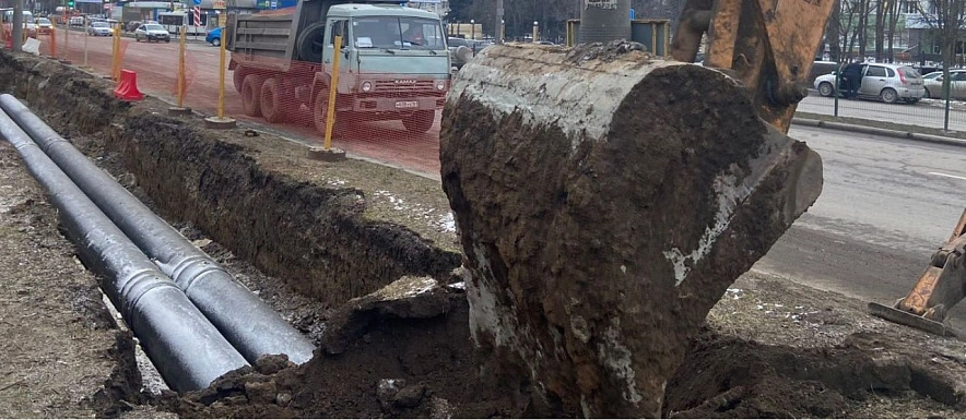 Фото: ремонт теплосетей в Ростове, кадр Теплокоммунэнерго