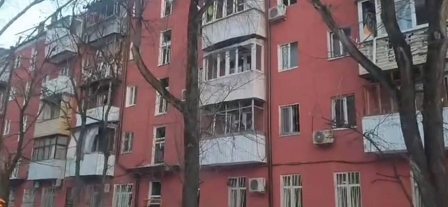 Фото: с места падения БПЛА