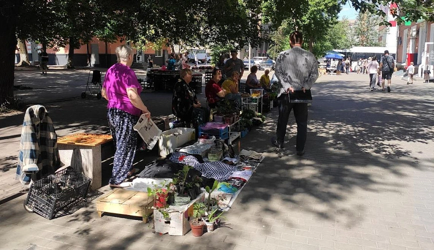 Фото: стихийная торговля на Сержантова, кадр 1rnd