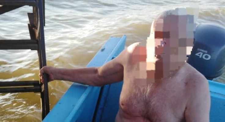 Фото: Мужчина пытался на спор переплыть реку и чуть не утонул, кадр pssvvtm.donland.ru