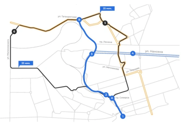 Фото: Проект платной дороги из центра на Военвед, кадр РБК Ростов