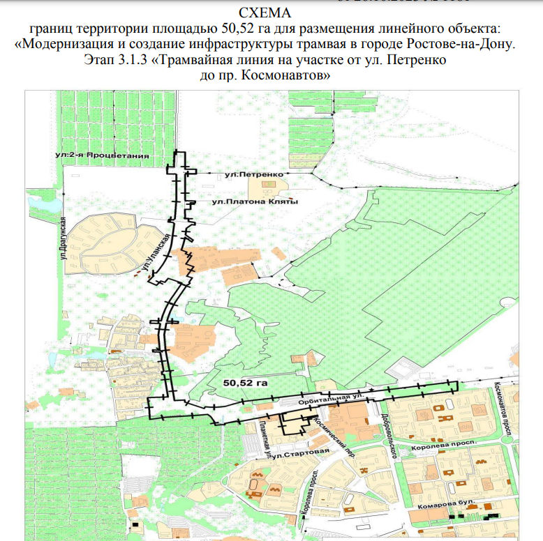 Схема трамвайных путей на Суворовском 