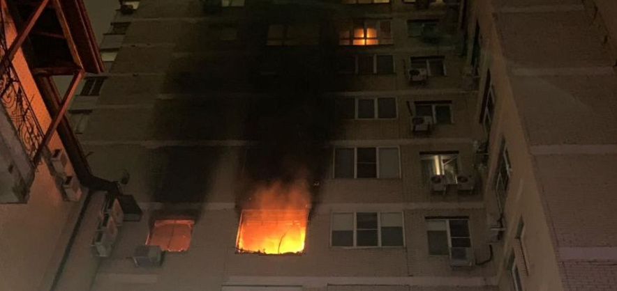 Фото: Пожар в квартире судьи Светланы Прокопчук, кадр МЧС