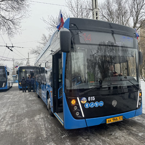 Фото: Новые электробусы в Волгодонске вышли на городские маршруты//кадр минтранса РО