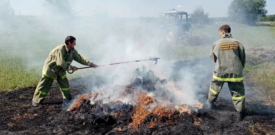 Фото: Лесной пожар в Орловском районе, кадр ПРО