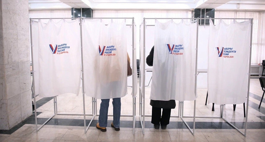 Фото: Избиратели на выборах президента РФ в Ростовской области, кадр ИК РО