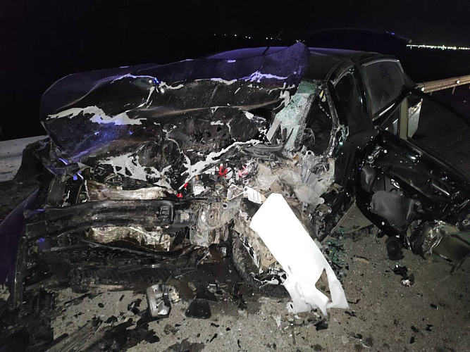 Фото: На трассе в Ростовской области водитель разбился насмерть при лобовом столкновении машин, фото - ГИБДД РО